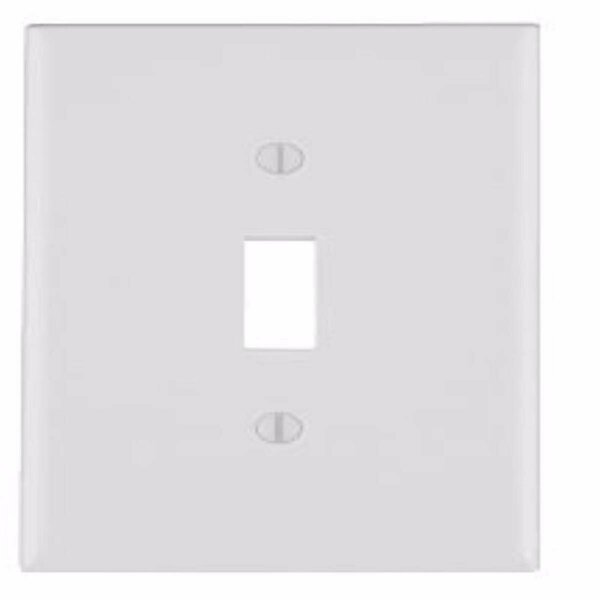 Ezgeneration protective Powder Coated 1 Gang Thermoset Plastic Toggle Wall Plate, White EZ2739387